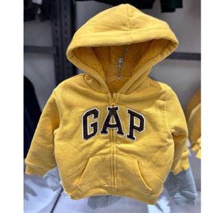 国内代购gap儿童厚绒卫衣宽松外套男女童90-110码大logo 829264