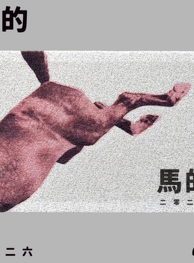 「马的」地垫2026马年地毯丝圈口号除尘入户礼品浪漫主义或野蛮