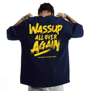 WASSUP潮牌夏季短袖T恤休闲宽松