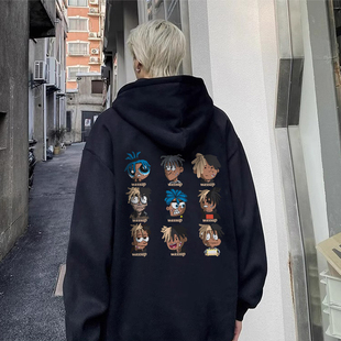 WASSUP HEODS秋冬季连帽卫衣男女款情侣加绒宽松重磅美式潮牌纯棉