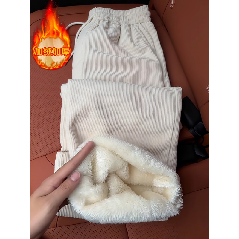 东北零下羊羔绒裤子男