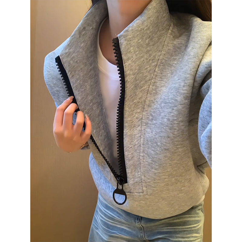 cleanfit硬挺半开拉链卫衣