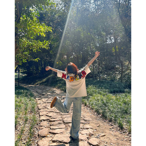 fock美式重磅彩色毛巾绣t恤