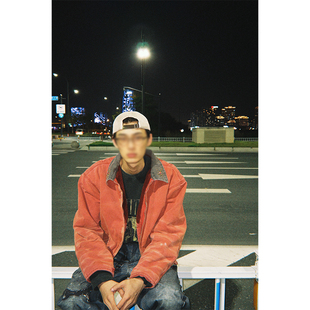 美式复古j97铆钉底特律工装棉服男款冬季水洗哈灵顿外套短款棉衣