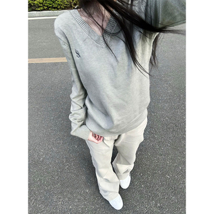 白杏色牛仔裤女小个子春季新款百搭显瘦纯棉裤子慵懒垂感微喇叭裤