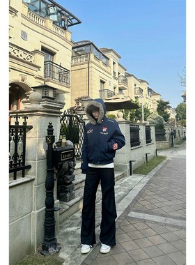 foygob褶皱加绒西裤男垂感高级感cleanfit裤子直筒宽松微喇西装裤