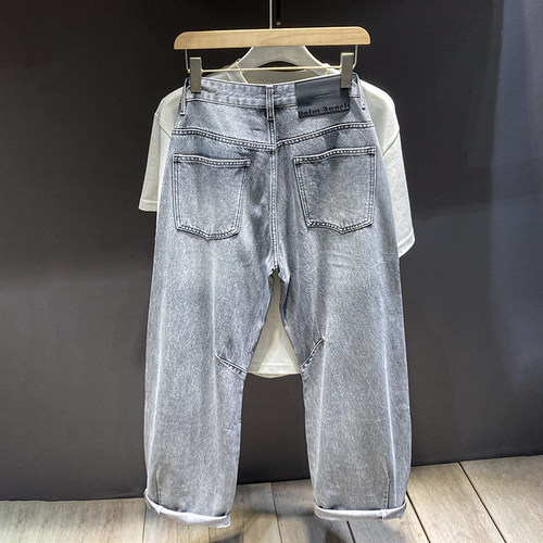 潮牌痞帅拼接工装休闲裤子男装