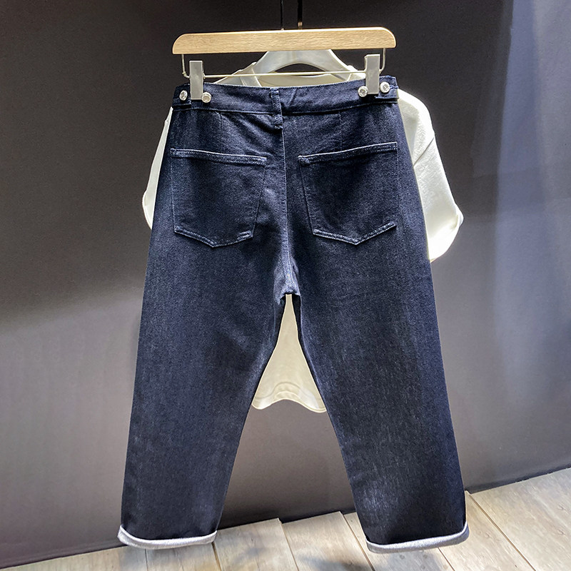 2026春秋季新款丹宁原色牛仔男款裤子潮流复古宽松直筒拼接长裤子,男装,牛仔裤,淘宝优惠券,粉丝福利购,淘宝优惠卷