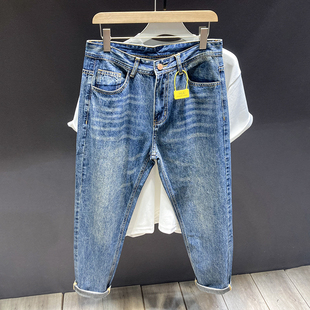 美式复古牛仔裤男秋季潮牌宽松直筒长裤青年潮流水洗休闲百搭裤子