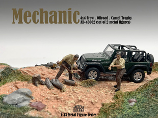 AMERICAN DIORAMA 1:43 AD 骆驼杯 越野救援 人偶 汽车模型 场景