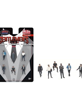 AMERICAN DIORAMA1:64 AD64528 绅士俱乐部 汽车模型合金人偶场景