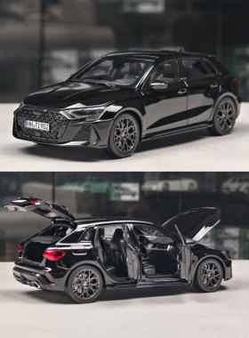 NOREV 1/18奥迪RS3 小钢炮 Audi 2025款 黑色 合金汽车模型 收藏