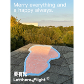 系列原创插画手工剪花可上墙挂毯地毯坐垫墙面装 要有光 圣诞 饰