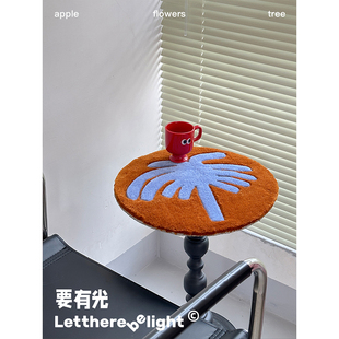 饰毯 系列原创插画手工剪花挂毯地毯桌垫坐垫客厅装 要有光 鸟岛