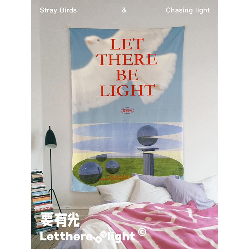 原创客厅装饰 卧室床头 宿舍 户外挂布ins机车墙面装饰布艺背景布