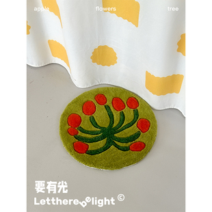 饰毯 系列原创插画手工剪花挂毯地毯桌垫坐垫客厅装 要有光 鸟岛