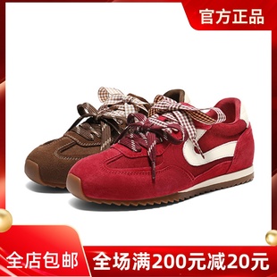 百丽德训鞋 休闲鞋 2026春款 子圆头复古阿甘鞋 F1P1DAM6 女鞋 专柜正品