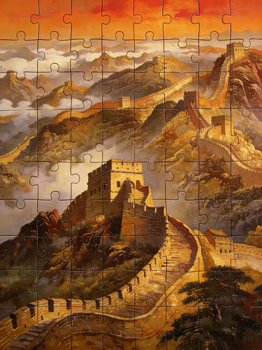 跨境外贸定制高难度中国万里长城拼图儿童成人礼物益智diy潮玩具