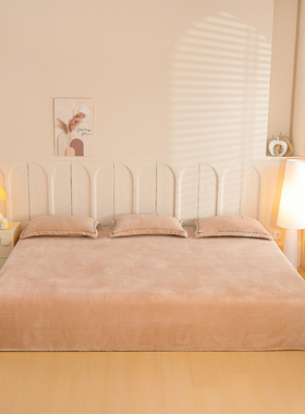 秋冬天加绒超大2米床250cmx270cm牛奶绒拼接床3米大床单加大加宽