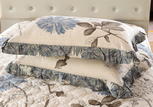 全棉小碎花边田园风小碎花枕套一对装 荷叶边大号家用棉48cmx74cm