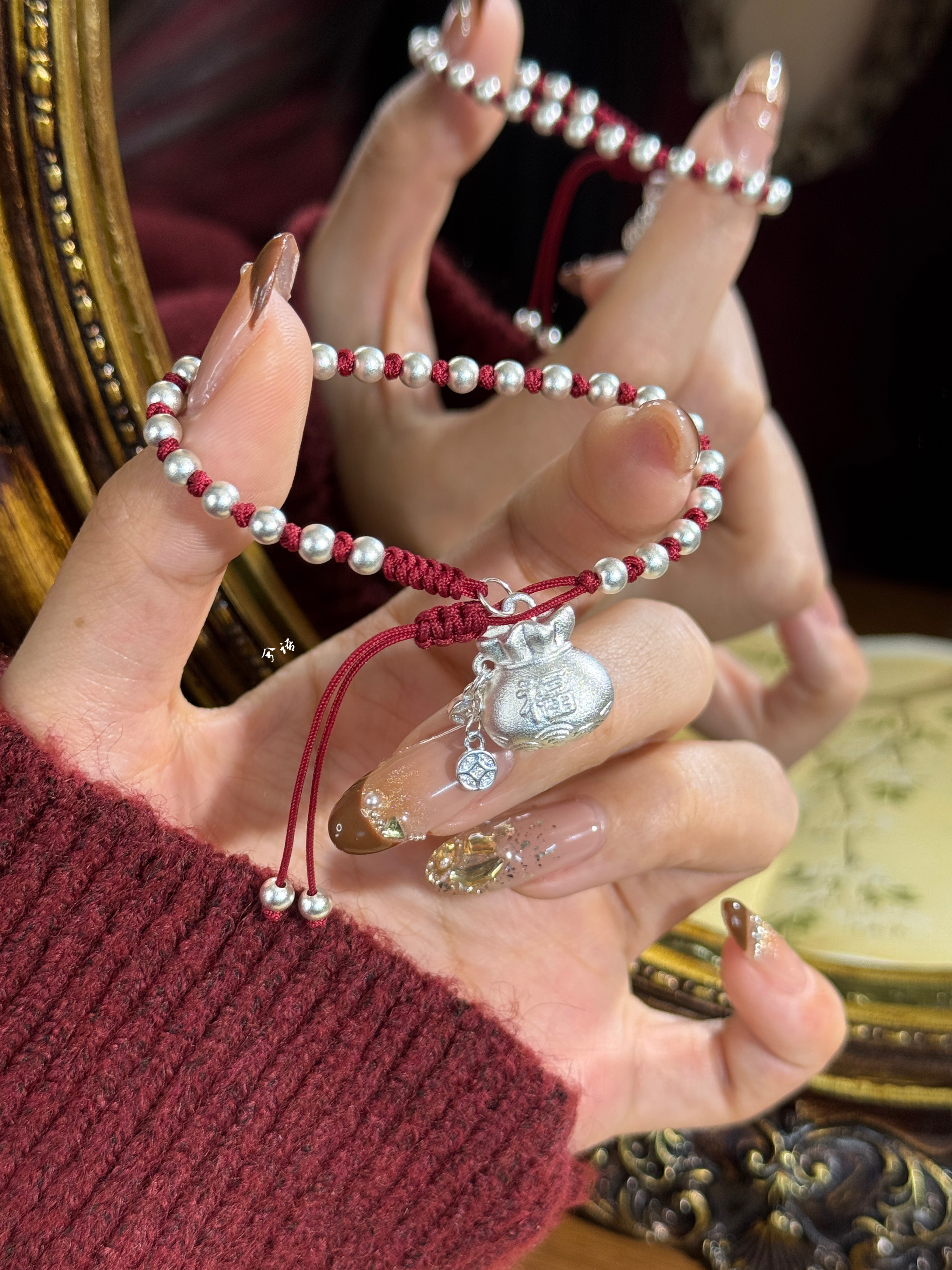兮语「福袋」足银999红绳手链女纯银福袋手绳新中式国风新年礼物,饰品/流行首饰/时尚饰品新,银饰手链,淘宝优惠券,粉丝福利购,淘宝优惠卷