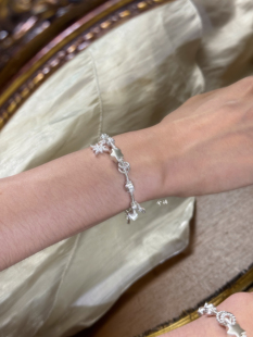 兮语「牵牛星」足银999银手链女时尚 星星盘缠简约纯银国风礼物