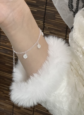 足银990平安喜乐纯银手链民族风高级感百搭时尚手链送女朋友礼物