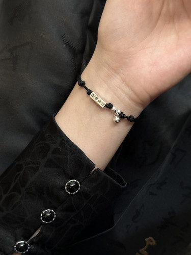 S925纯银金榜题名逢考必过原创复古情侣款手链男女编织手绳礼物