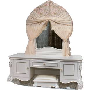 梳妆台镜子遮挡帘梳妆台镜罩化妆镜遮挡帘镜子帘隔断风水帘镜子罩