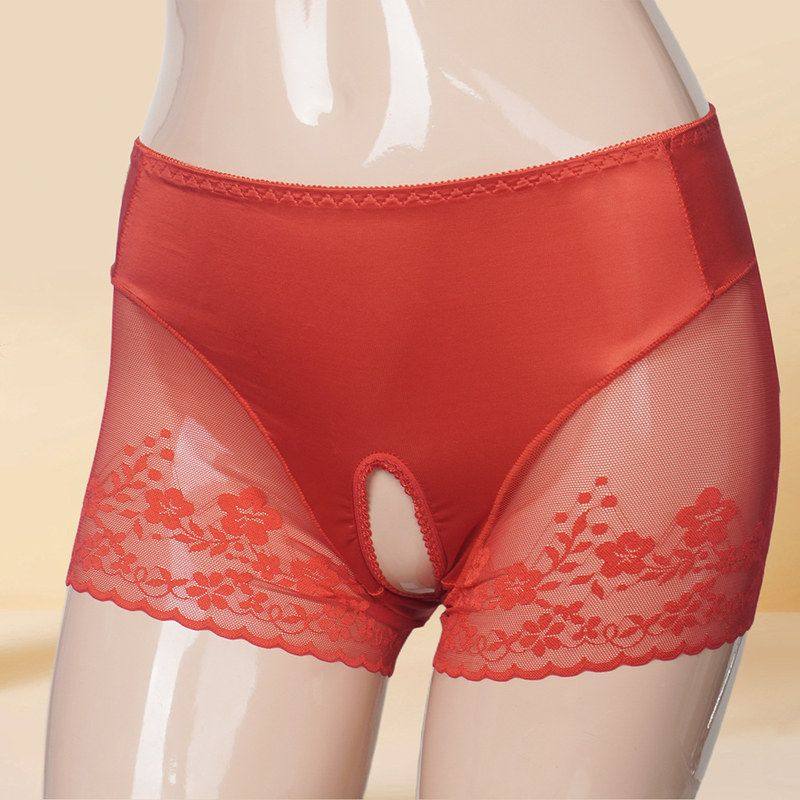 性感开裆内裤女薄款丝滑缎面蕾丝网纱四角短裤枪弹分离jj套男囊袋,女士内衣/男士内衣/家居服,男平角内裤,淘宝优惠券,粉丝福利购,淘宝优惠卷