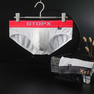 透气罗纹欧美跨境代发内裤 GTOPX 薄款 U凸三角裤 MAN男士 低腰夏季