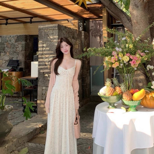 早春清纯系松弛感穿搭连衣裙/薄款外搭针织开衫套装 Y26-8803# L