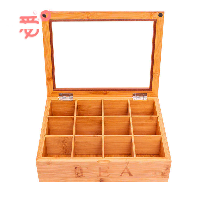 竹子木竹质韩式风桌面茶叶盒韩式