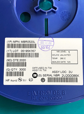 MBR0520L ONSEMI肖特基二极管与整流器 现货供应