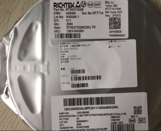 RICHTEK 上海亚屹 RT9527GQW 连接器 原装进口正品