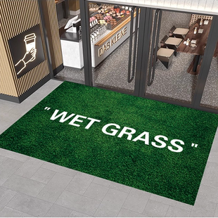 潮牌湿草地wetgrass仿羊绒商店门垫房间客厅现代简约卧室床边地毯