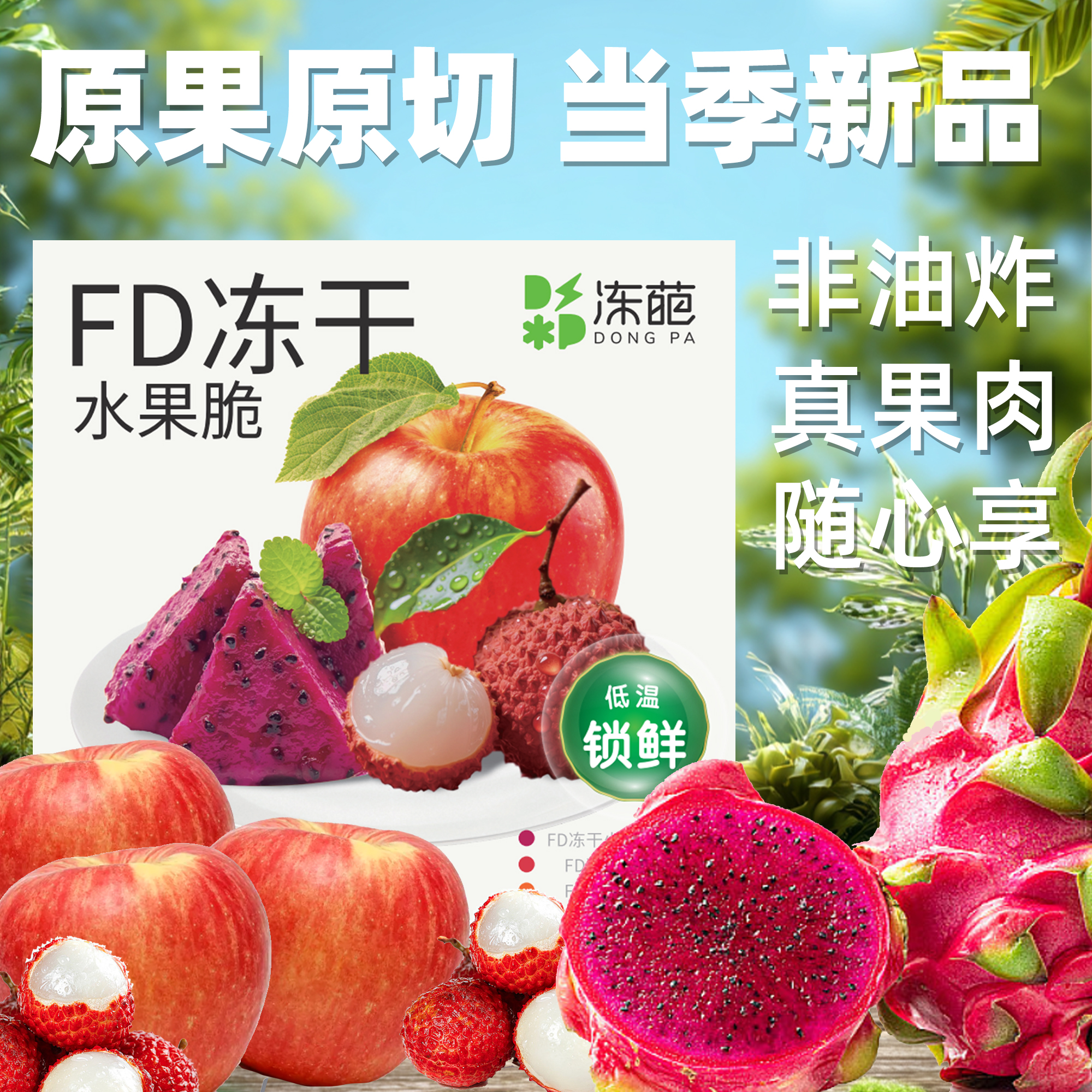 闽龙达冻葩FD冻干果蔬脆冻干火龙果冻干苹果干冻干荔枝冻干