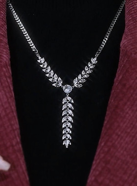 轻奢气质麦穗秋冬款毛衣链