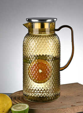 亚克力扎壶塑料果汁壶餐厅酒吧商用扎壶PC防摔耐热透明彩色冷水壶