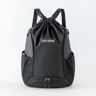 束口袋抽绳双肩包干湿分离游泳包篮球训练包足球装备球鞋收纳包