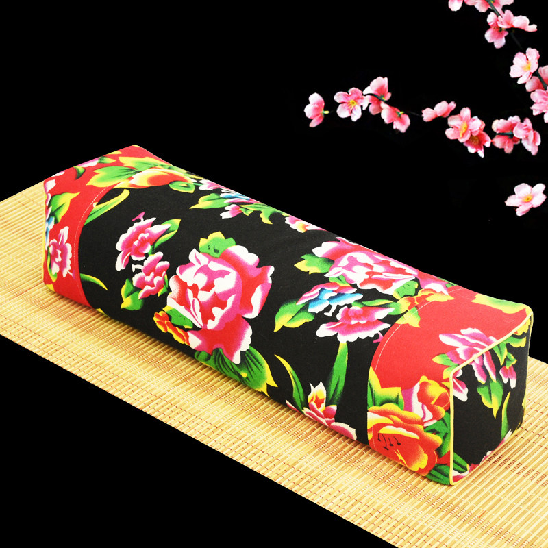 东北大花布复古枕头荞麦皮枕头中式大人中国风家用修复颈椎纯棉