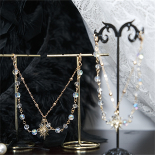 百搭水晶链挂链一只冲天兔 配饰洛丽塔花嫁鞋 鞋 链lolita鞋