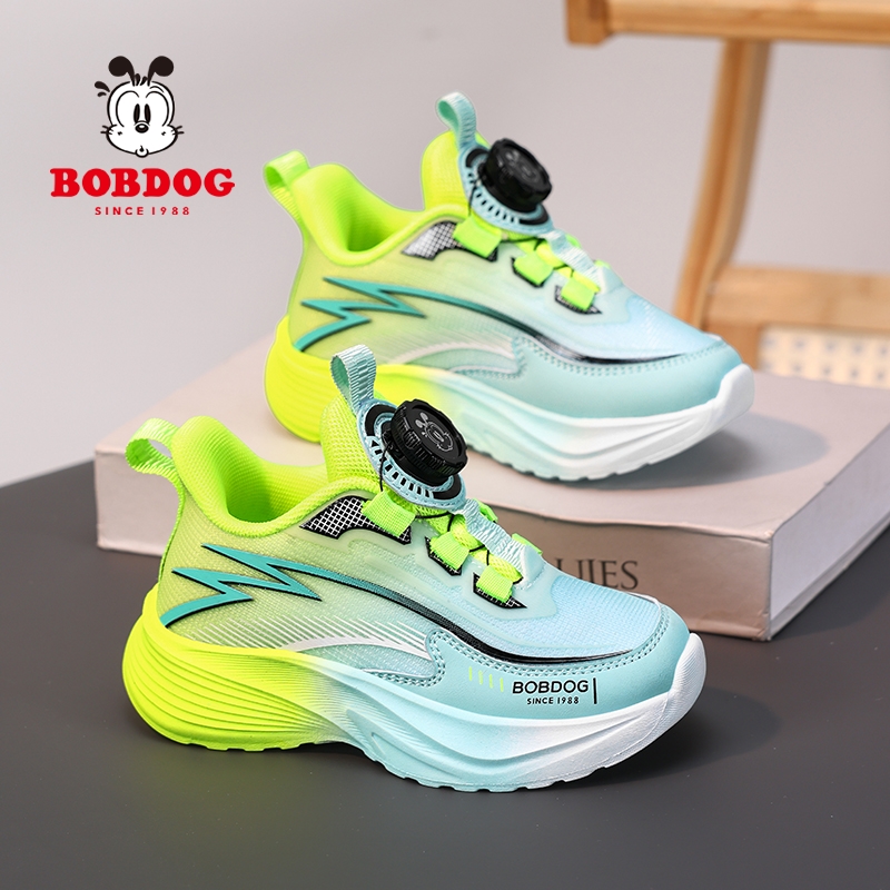 巴布豆男童运动鞋2025新款秋季薄款网面透气中大童跑步鞋男孩鞋子