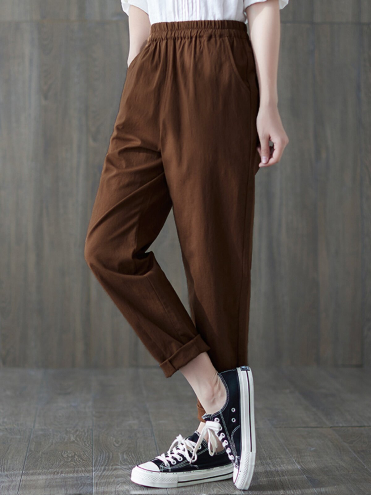 PLUS SIZE WOMENS PANTS 200 POUNDS RADISH PANTS 2024 SPRING AND SUMMER NEW COTTON AND LINEN TROUSERS LOOSE CASUAL FAT MM HAREM PANTS
