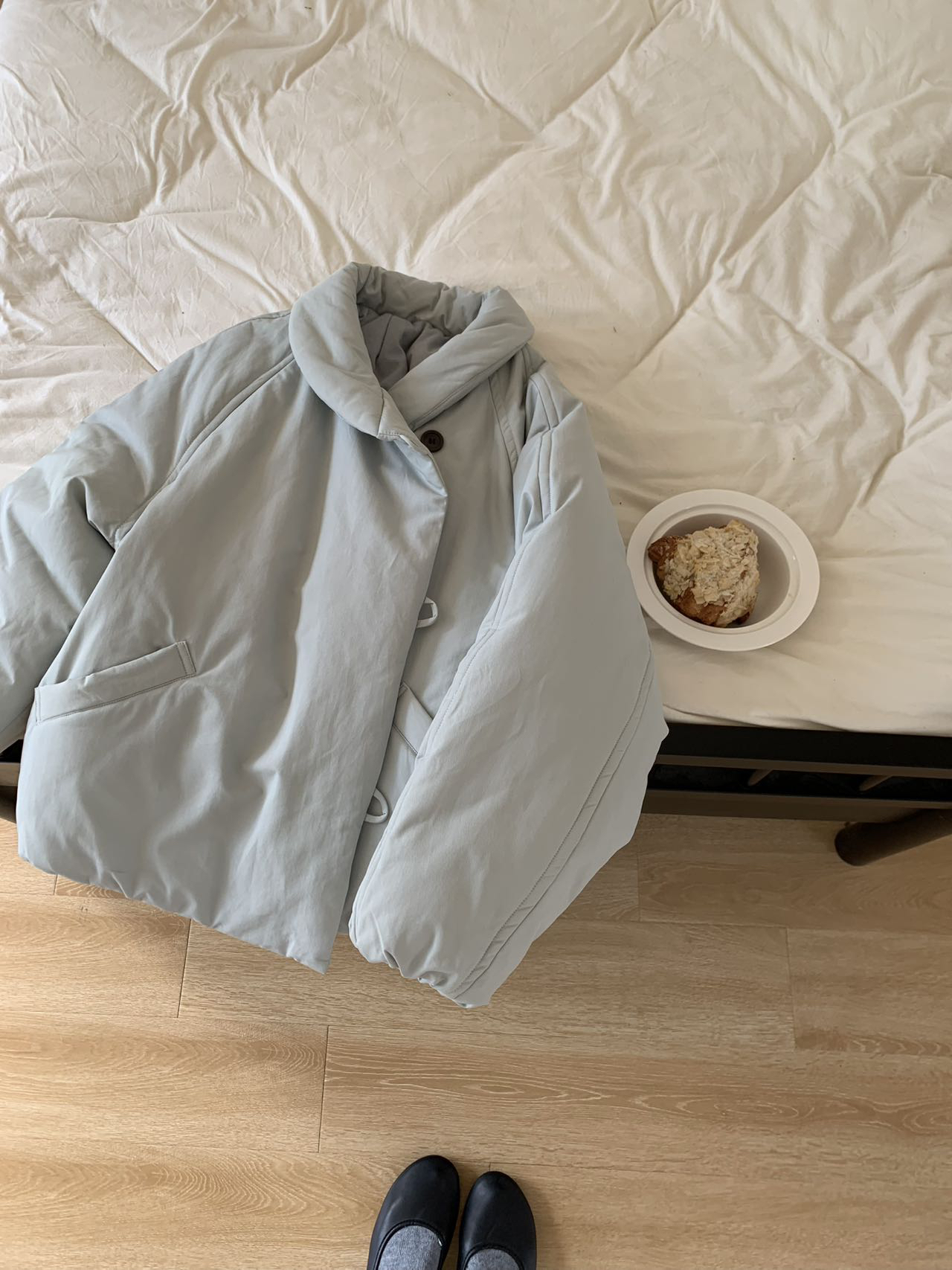 Damao studio秋冬新款经典三粒扣夹棉外套小棉服内里绒面巨暖和！