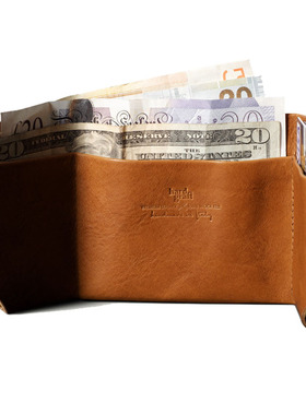 简洁新颖设计 英国潮牌 Hard Graft 真皮折叠钱包 创意 男士钱包