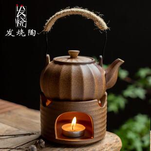 发烧陶柴烧提梁壶家用防烫绑绳功夫茶具粗陶泡茶壶日式复古温茶炉