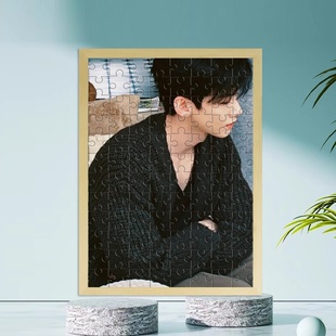 帅气白敬亭周边拼图相框摆台桌面摆件送朋友生日礼物益智拼图玩具