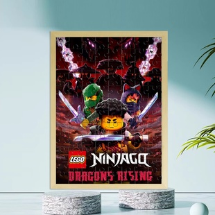 幻影忍者动画片周边拼图实木相框桌面摆件送朋友生日礼物益智玩具