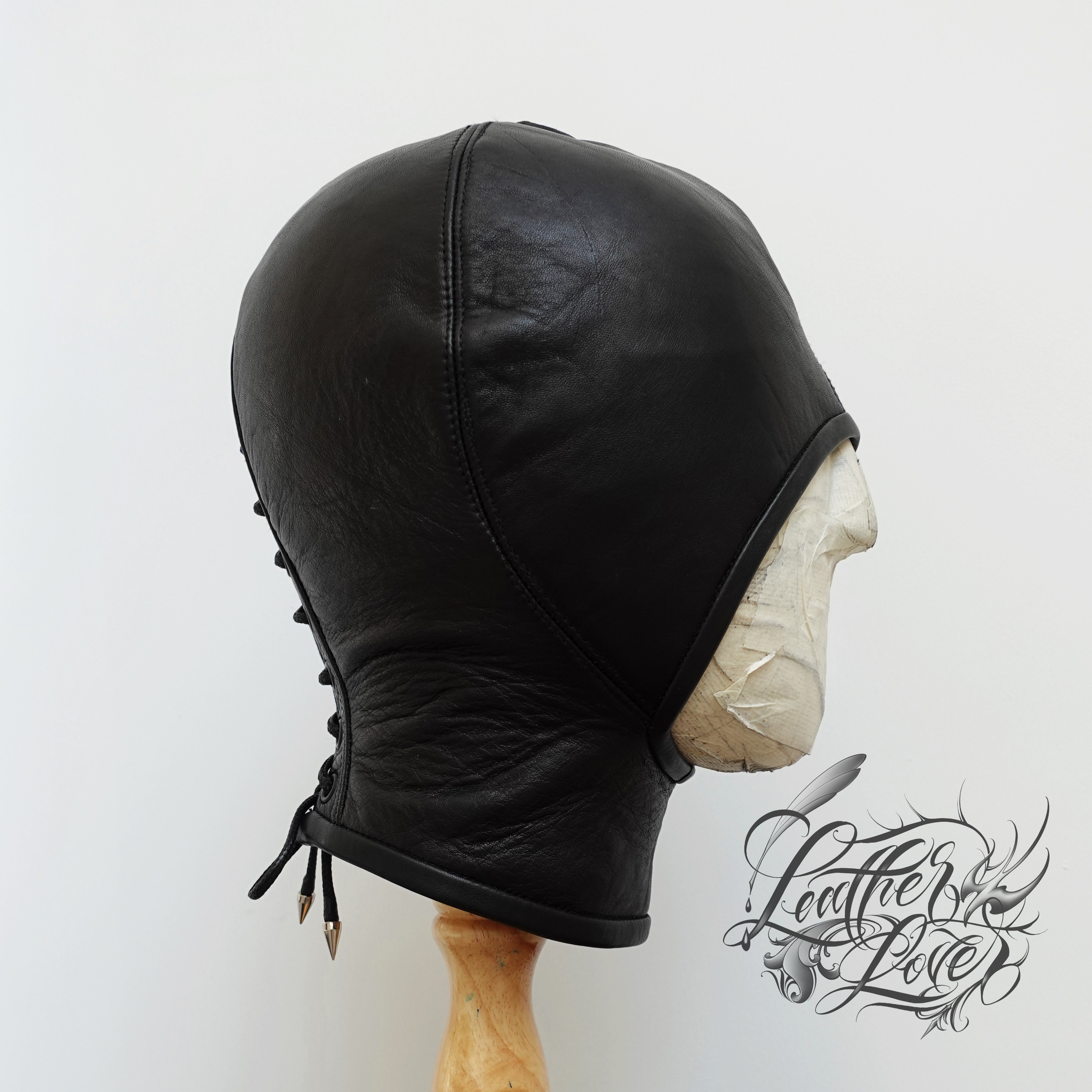 Leatherlover双层真皮头套 露嘴露鼻子 SM头套